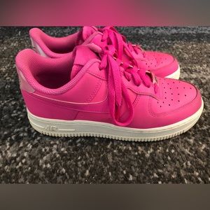 Nike Womens Air Force 1s size 7 in hot pink